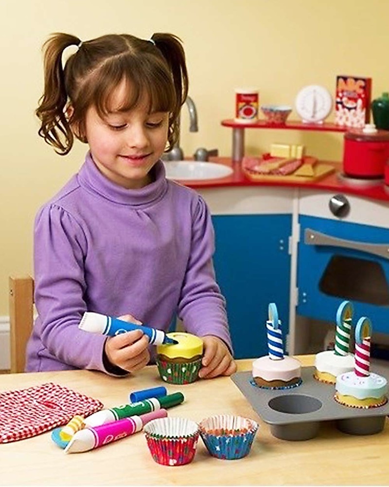 melissa and doug wooden cupcake set